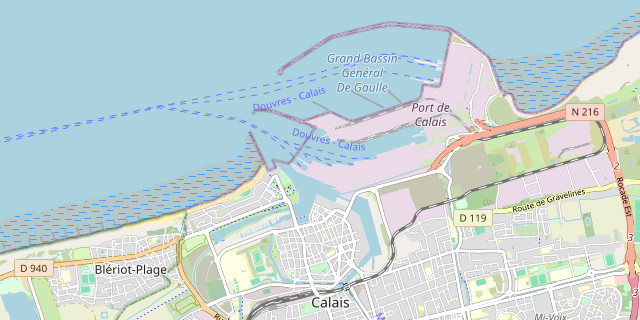 Karte: Calais, Frankreich