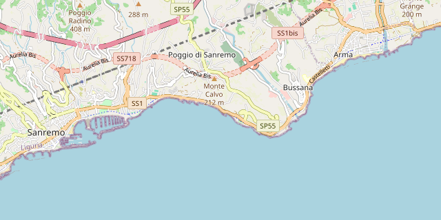 Karte: Poggio di Sanremo, Italien