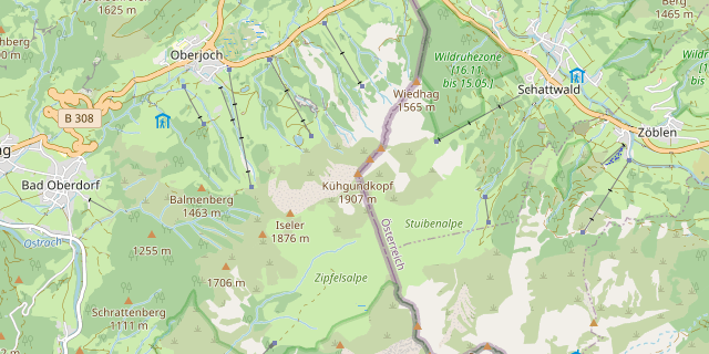 Karte: Hinterstein, Deutschland