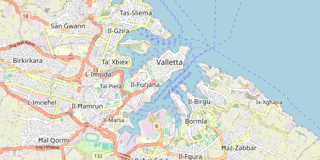 Karte: Valletta, Malta