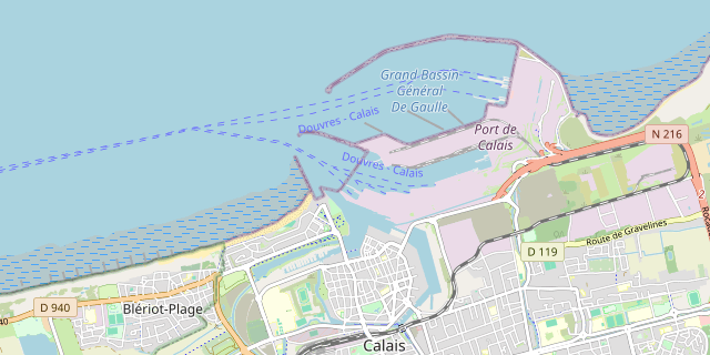 Karte: Calais, Frankreich