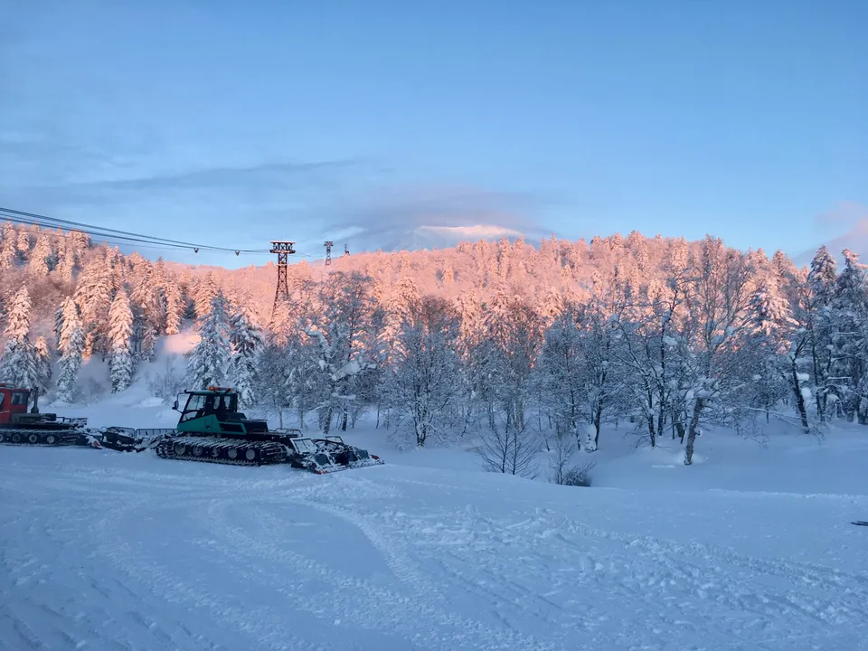 Skifahren in Hokkaidō, Japan: Higashikawa, 13. Januar 2017