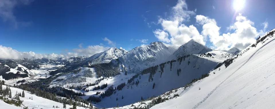 Panorama, Skitour Schattwald, Ponten: Schattwald, Österreich, 18. Februar 2017