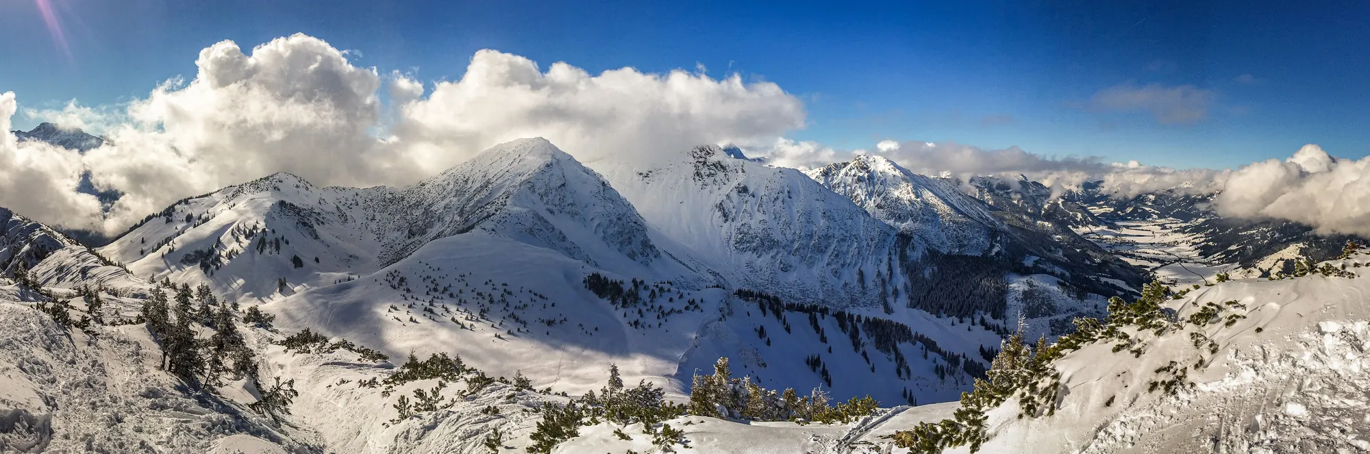 Panorama, Skitour Schattwald, Ponten: 18. Februar 2017