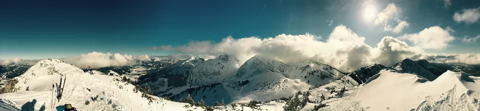 Panorama, Skitour Schattwald, Ponten: Hinterstein, Deutschland, 18. Februar 2017